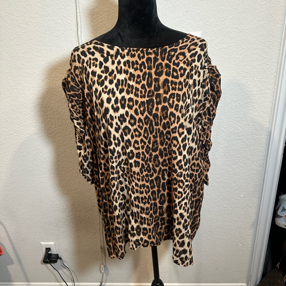 H&M Leopard Print Tunic in Tan and Black